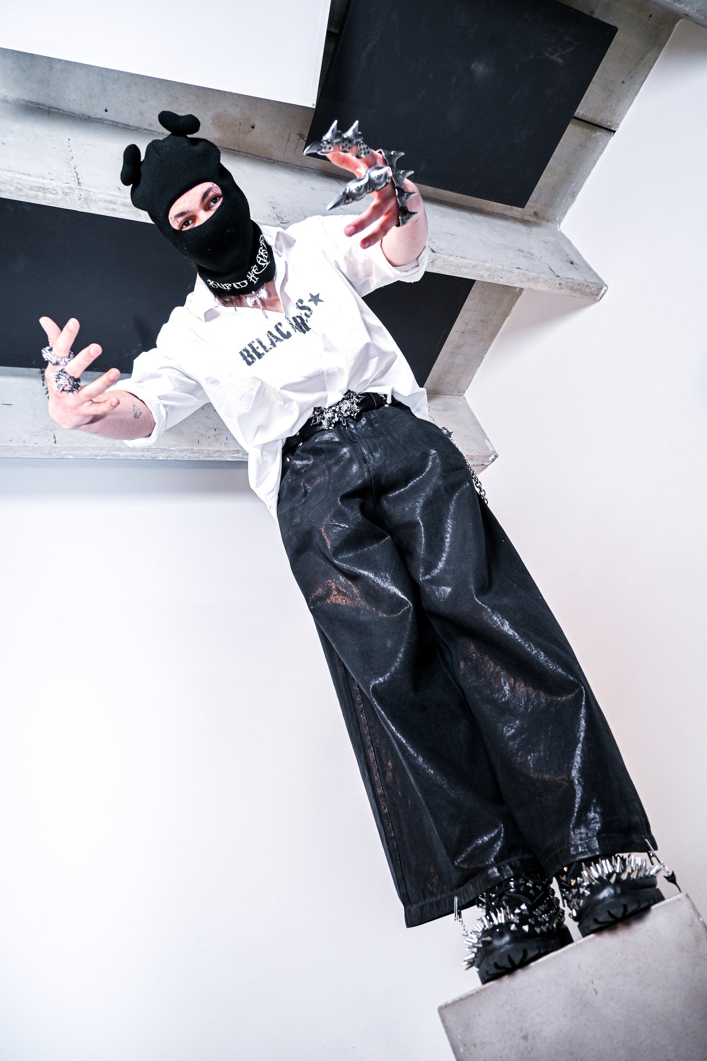 Black Heart-eared Balaclava
